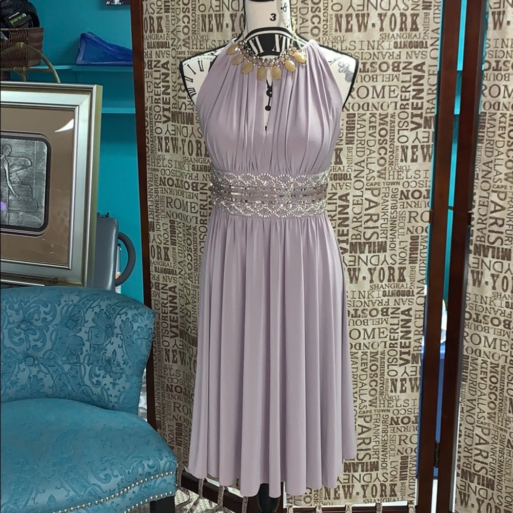 R&M Richards Fit and Flare Dress in  Taupe Size 6